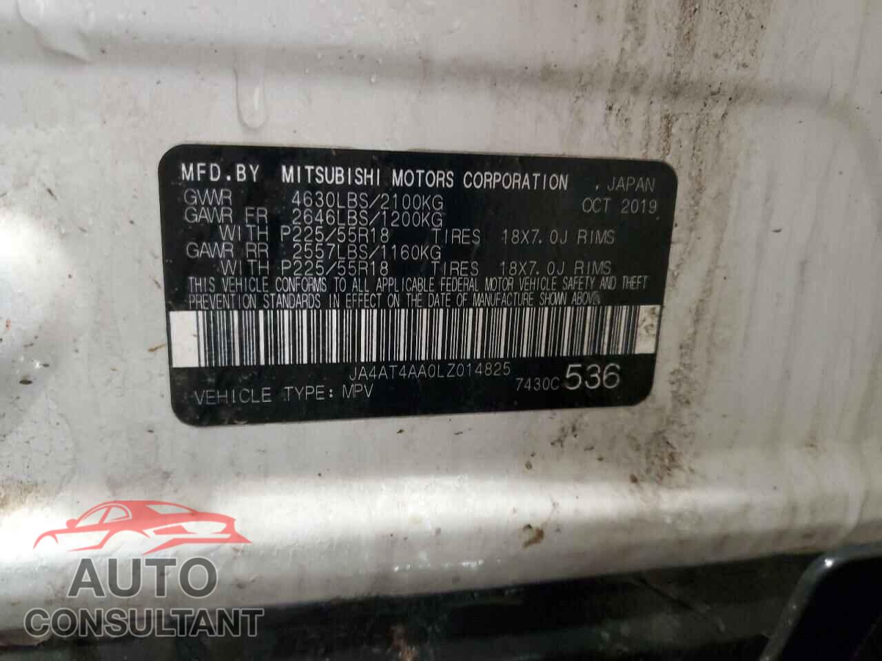 MITSUBISHI ECLIPSE 2020 - JA4AT4AA0LZ014825