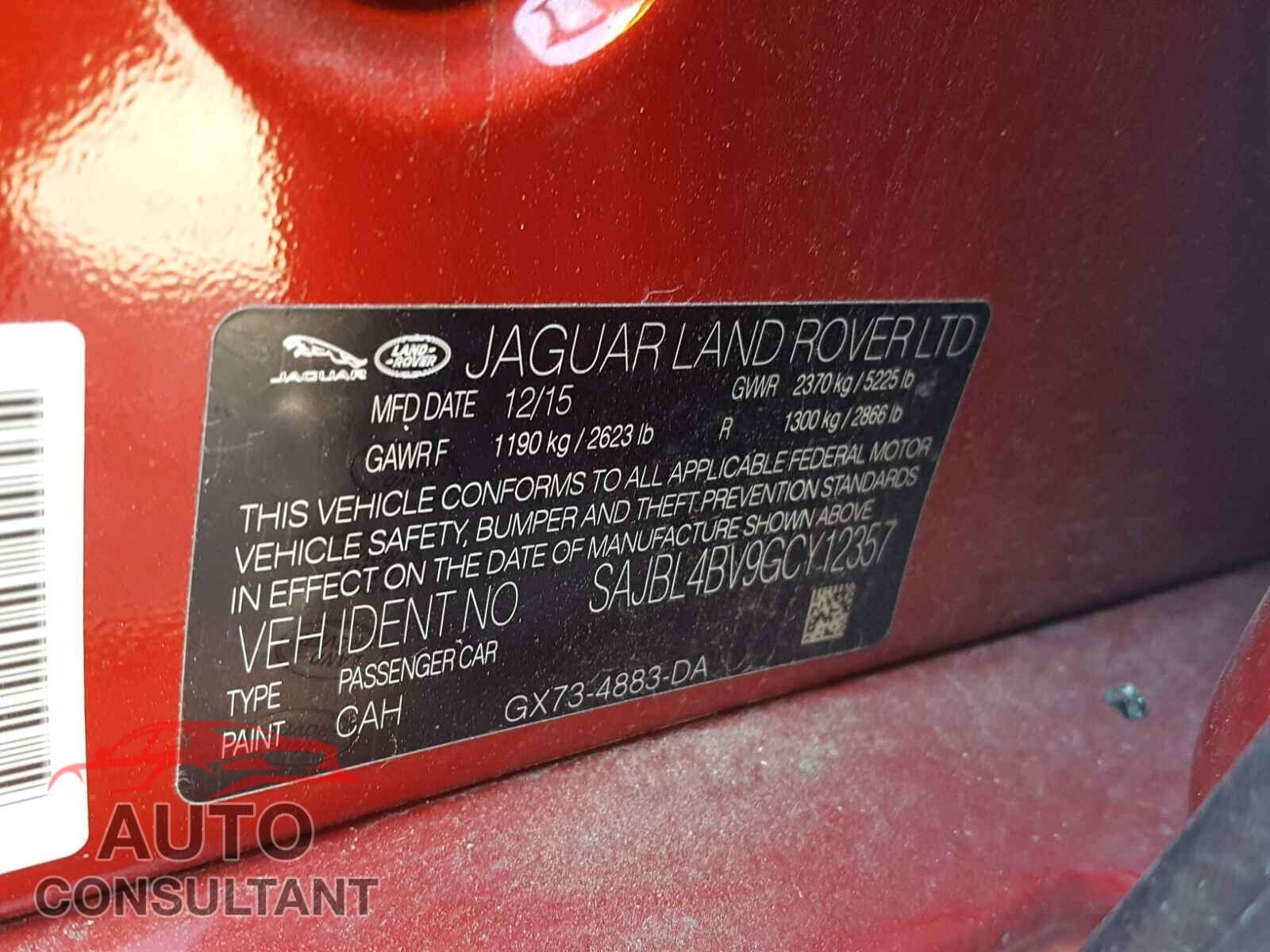 JAGUAR XF 2016 - SAJBL4BV9GCY12357