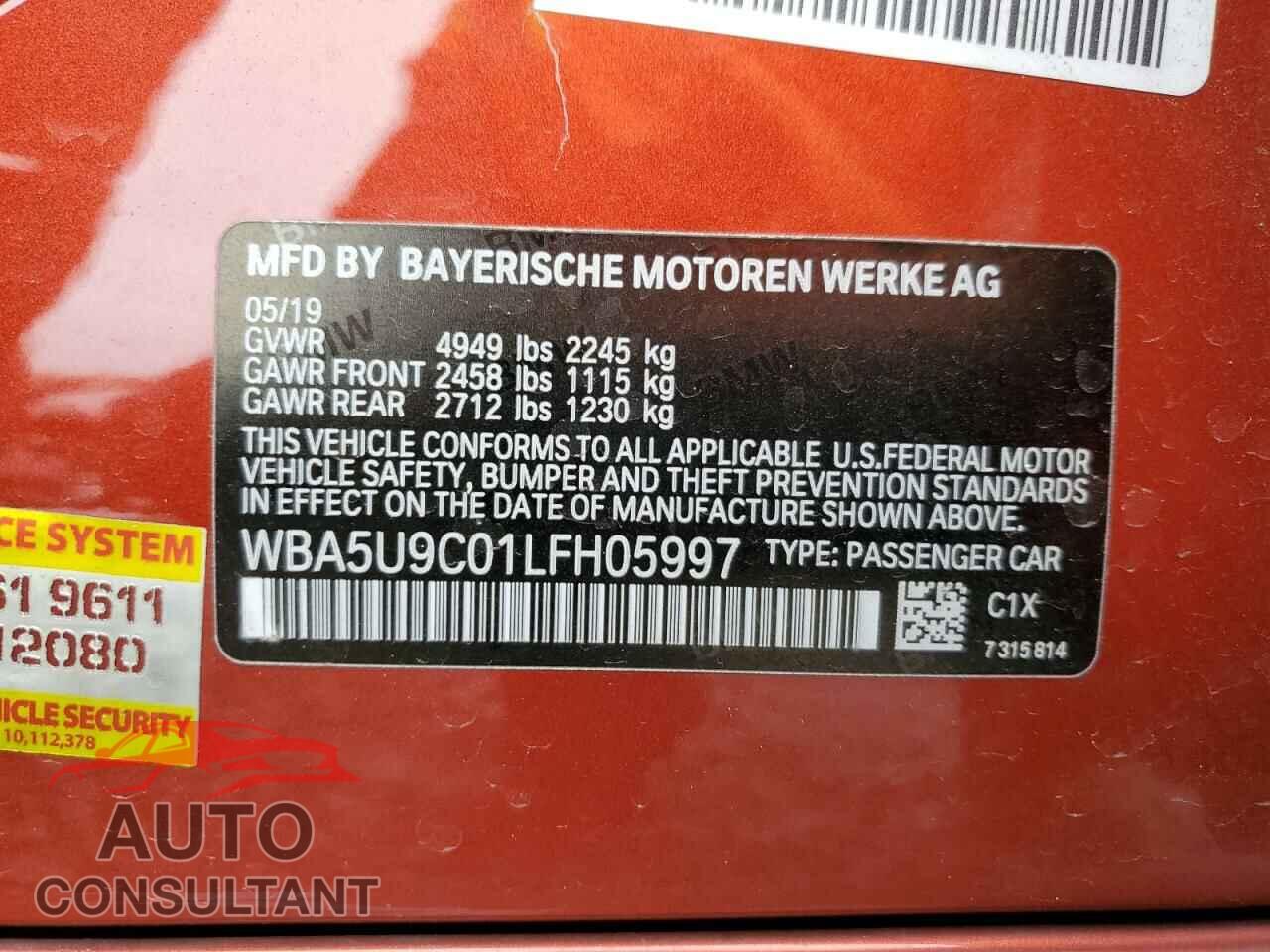 BMW M3 2020 - WBA5U9C01LFH05997