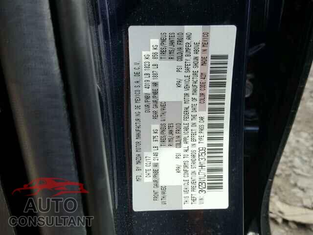MAZDA 3 2017 - 3MZBN1U71HM137509
