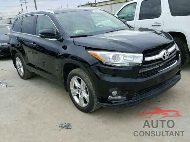 TOYOTA HIGHLANDER 2016 - 5TDDKRFH8GS253720