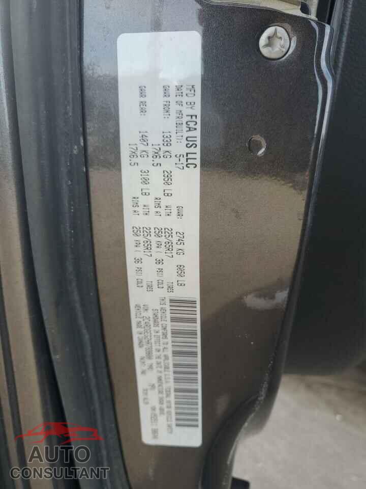 DODGE CARAVAN 2017 - 2C4RDGEG2HR789800