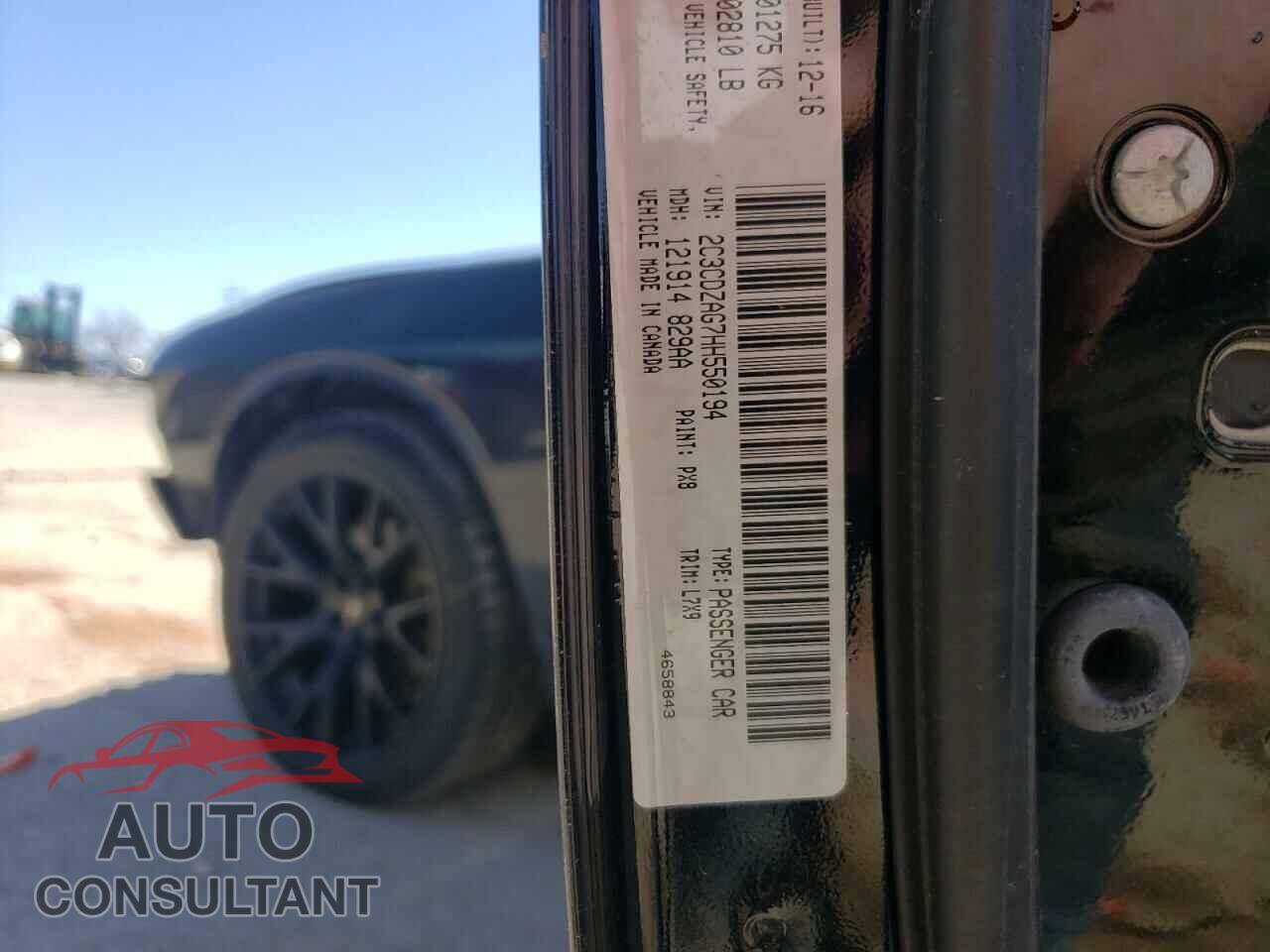 DODGE CHALLENGER 2017 - 2C3CDZAG7HH550194