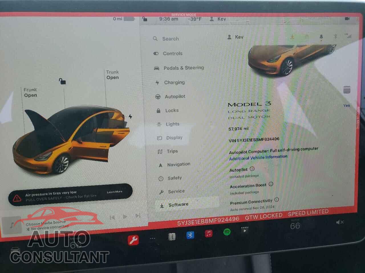 TESLA MODEL 3 2021 - 5YJ3E1EB8MF924496