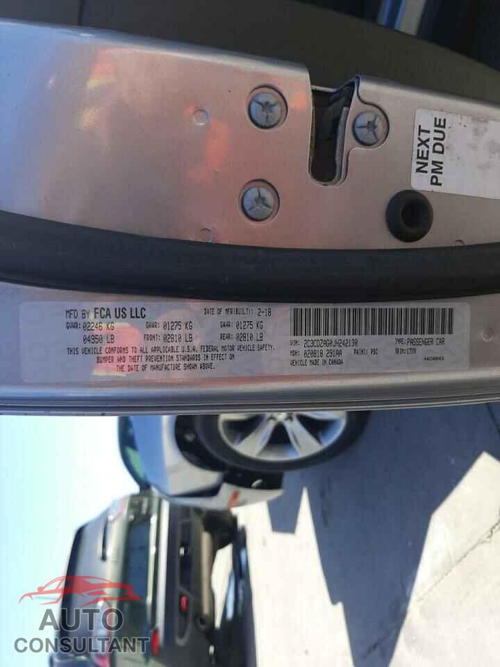 DODGE CHALLENGER 2018 - 2C3CDZAG0JH242130