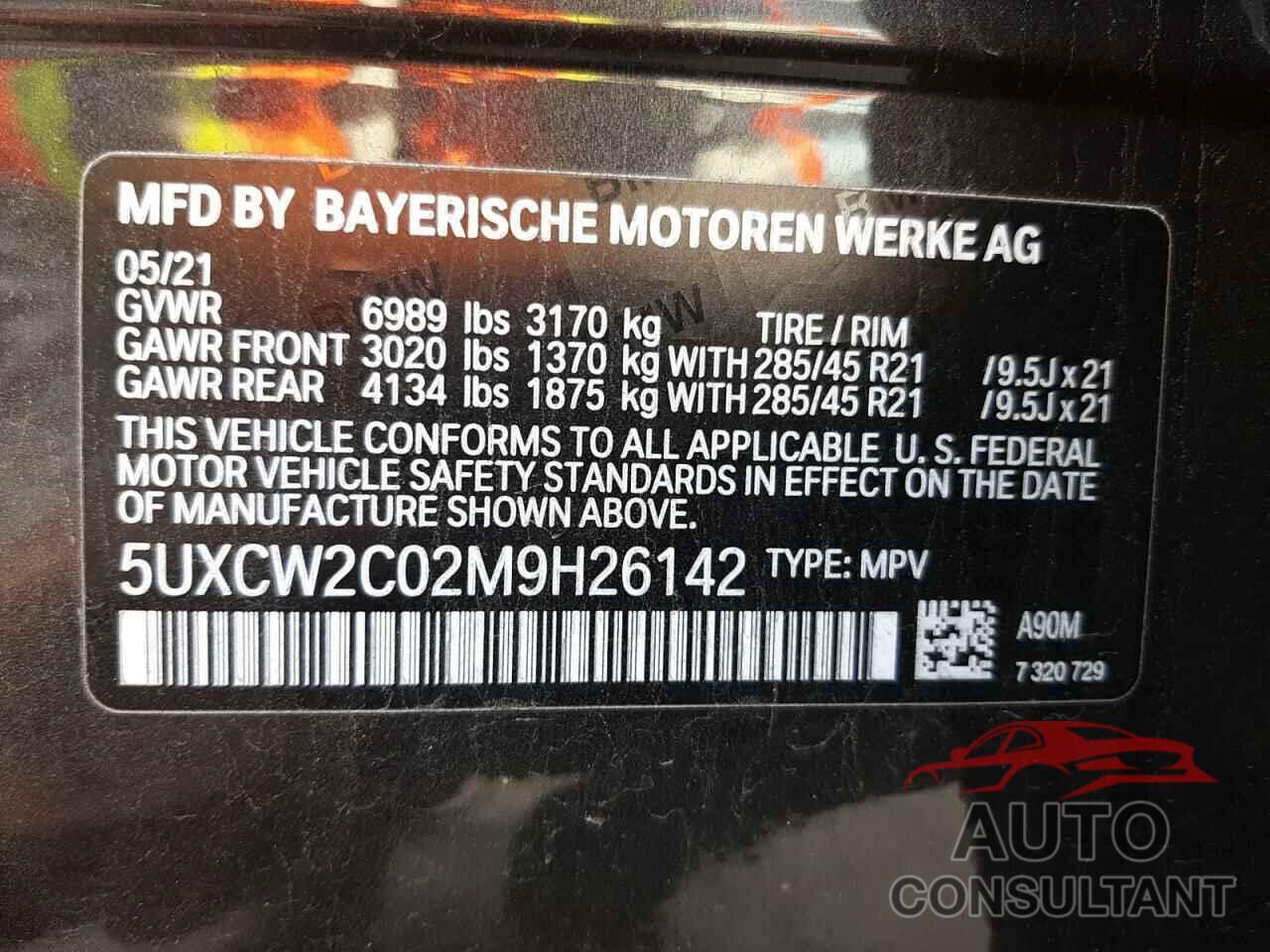 BMW X7 2021 - 5UXCW2C02M9H26142