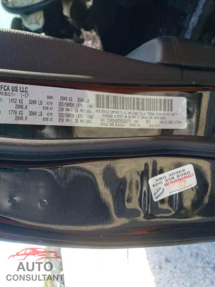 DODGE DURANGO 2017 - 1C4RDHDG7HC659771