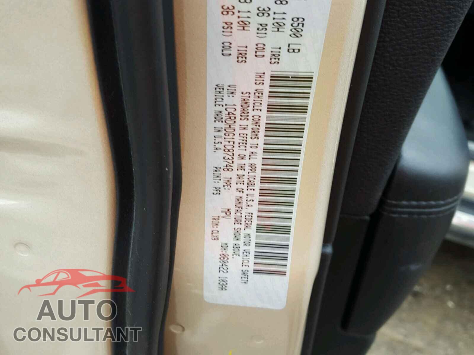 DODGE DURANGO 2015 - 1C4RDHDG1FC873748
