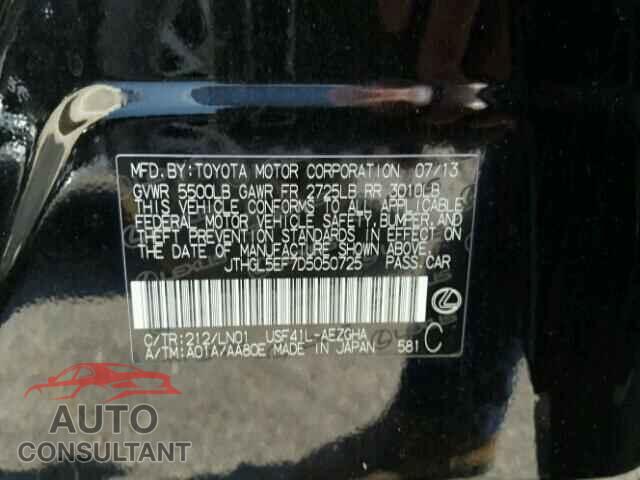 LEXUS LS460 2013 - JTHGL5EF7D5050725