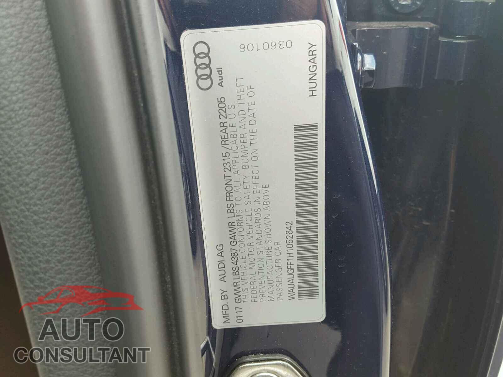 AUDI A3 2017 - WAUAUGFF1H1052642