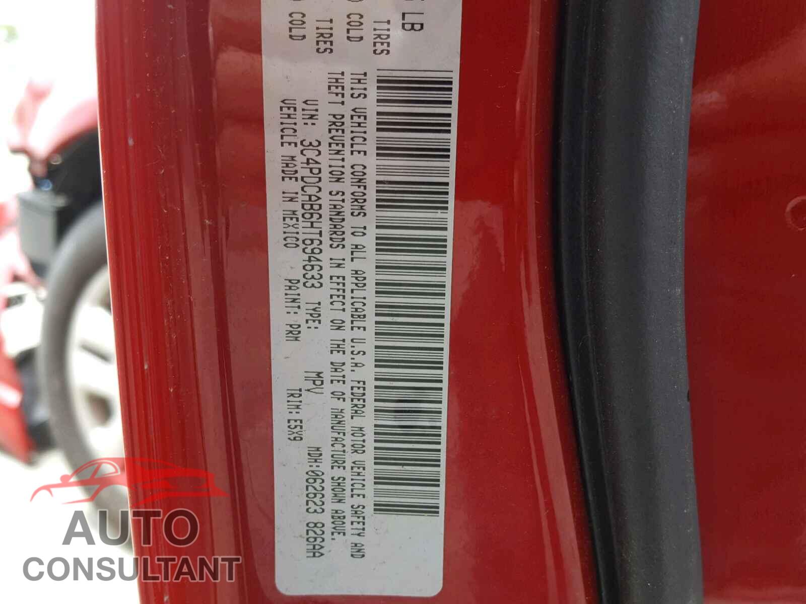 DODGE JOURNEY 2017 - 3C4PDCAB6HT694633