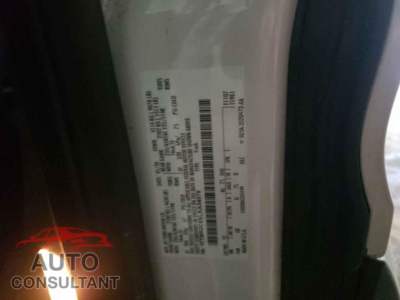 FORD TRANSIT CO 2020 - 1FTBR2C8XLKA34578