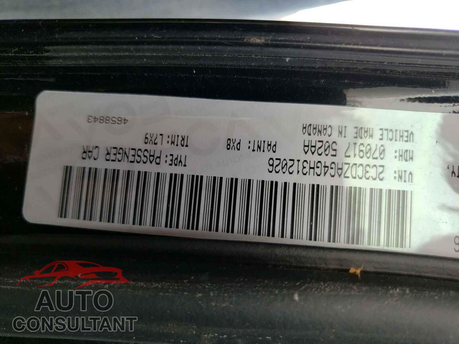 DODGE CHALLENGER 2016 - 2C3CDZAG4GH312026