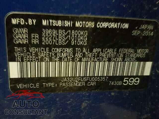 MITSUBISHI LANCER 2015 - JA32U2FU5FU005357