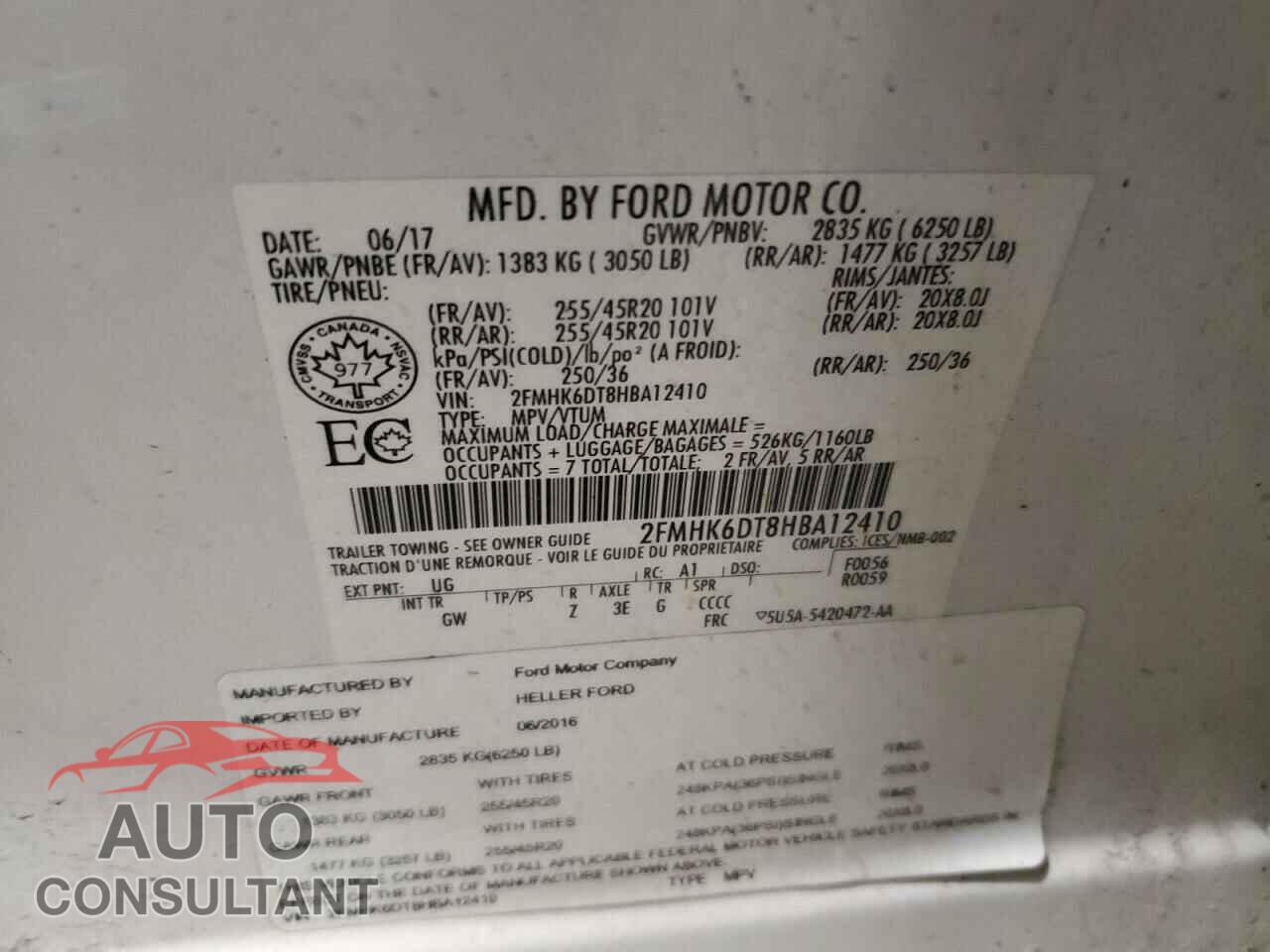 FORD FLEX 2017 - 2FMHK6DT8HBA12410