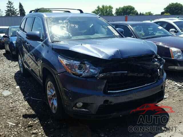 TOYOTA HIGHLANDER 2016 - 5TDYKRFHXGS187186