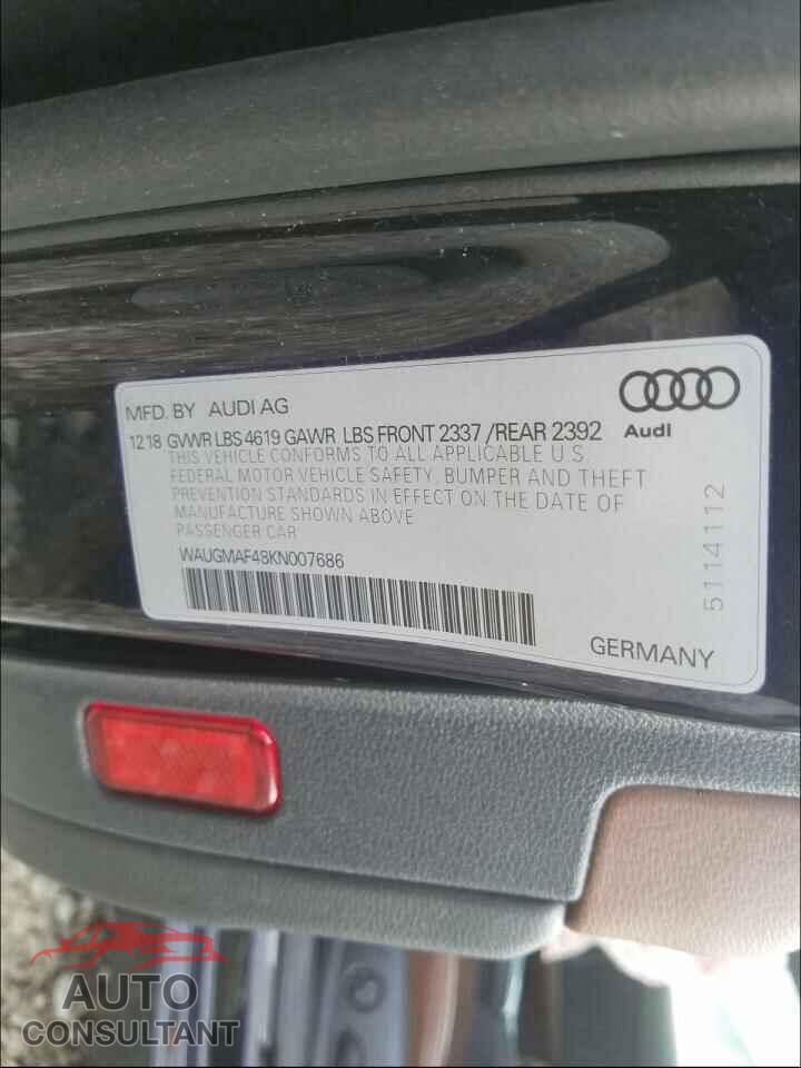 AUDI A4 2019 - WAUGMAF48KN007686