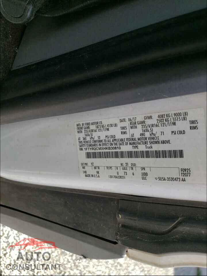 FORD TRANSIT CO 2017 - 1FTYR2CMXHKB30810