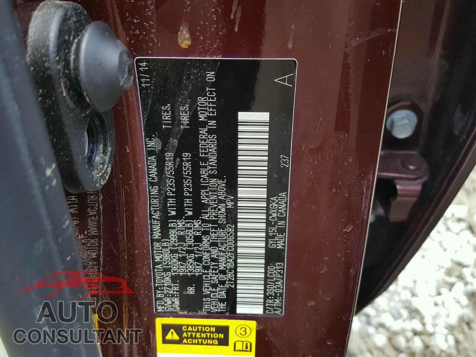LEXUS RX450 2015 - 2T2BC1BA2FC006582