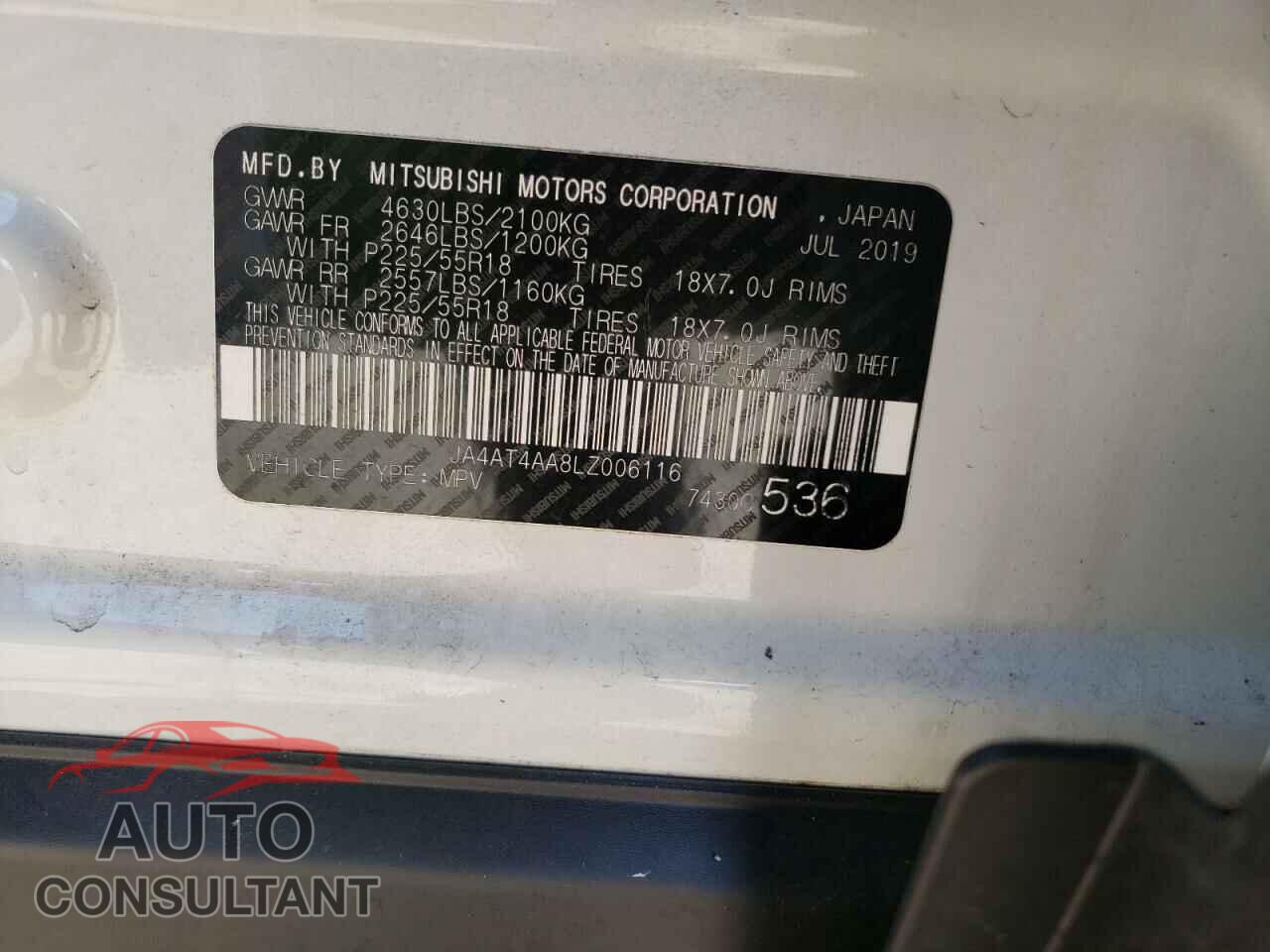 MITSUBISHI ECLIPSE 2020 - JA4AT4AA8LZ006116