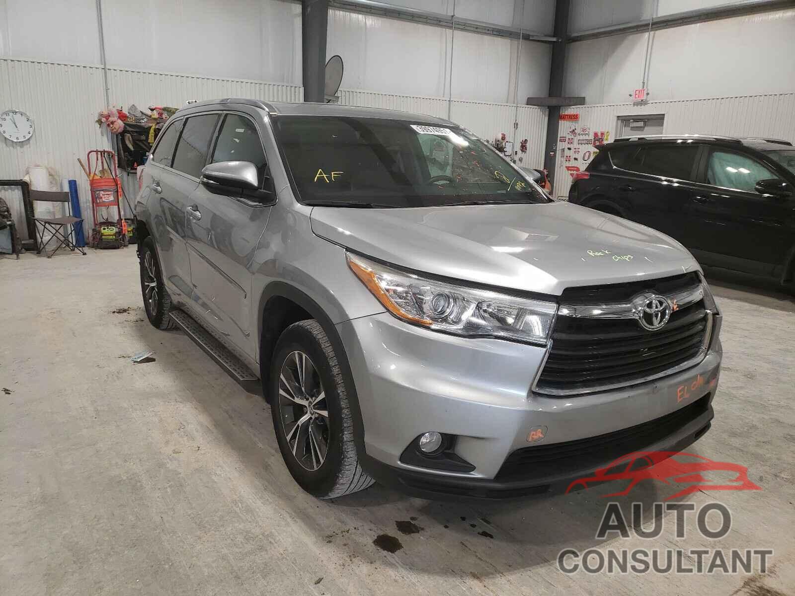 TOYOTA HIGHLANDER 2016 - 5TDJKRFH3GS299992