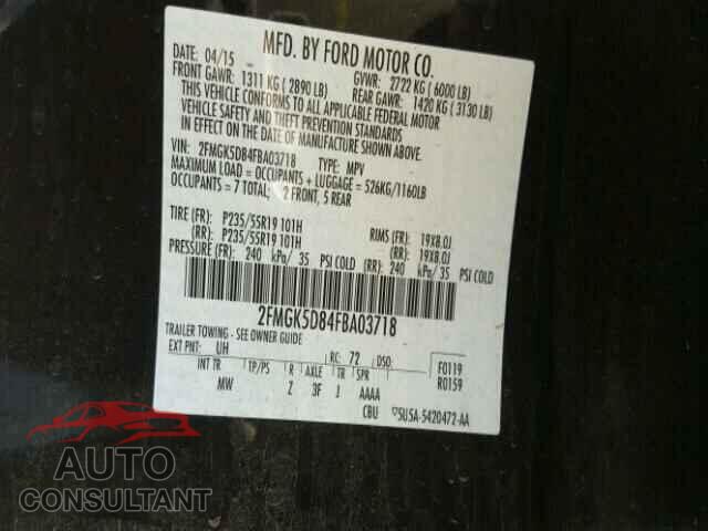 FORD FLEX 2015 - 2FMGK5D84FBA03718