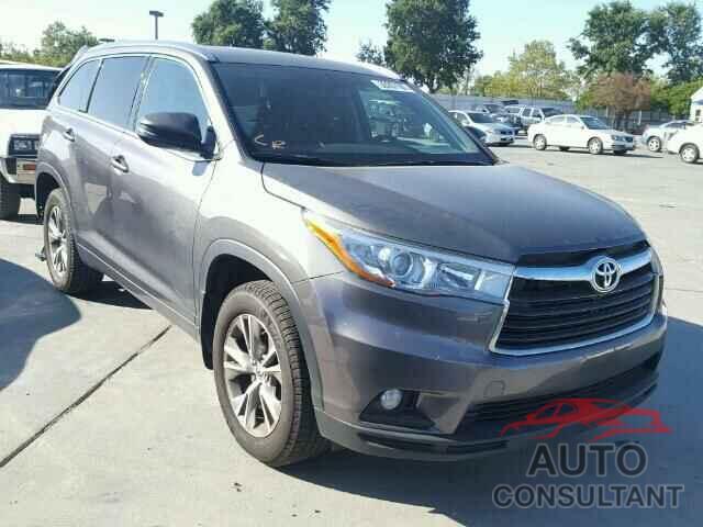 TOYOTA HIGHLANDER 2015 - 5TDJKRFH2FS165537