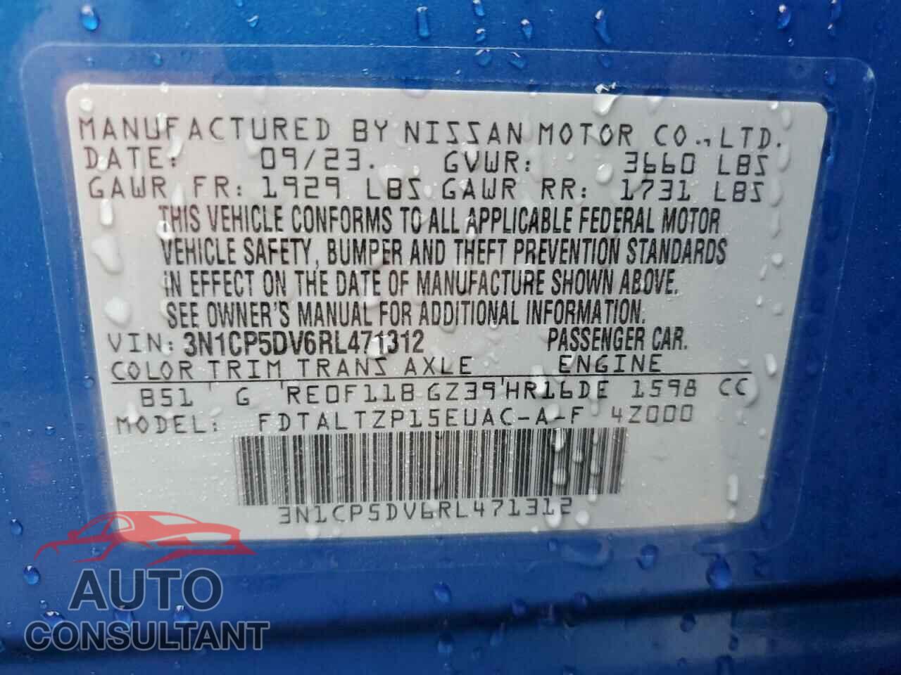 NISSAN KICKS 2024 - 3N1CP5DV6RL471312