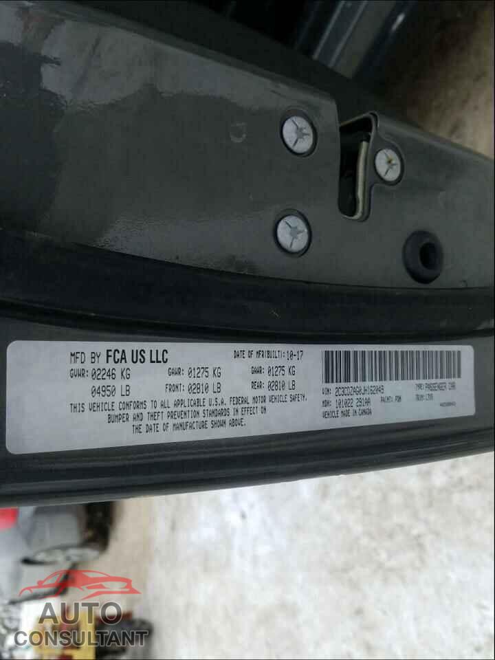 DODGE CHALLENGER 2018 - 2C3CDZAG0JH162049