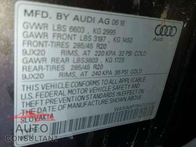 AUDI Q7 2017 - WA1VAAF75HD020191