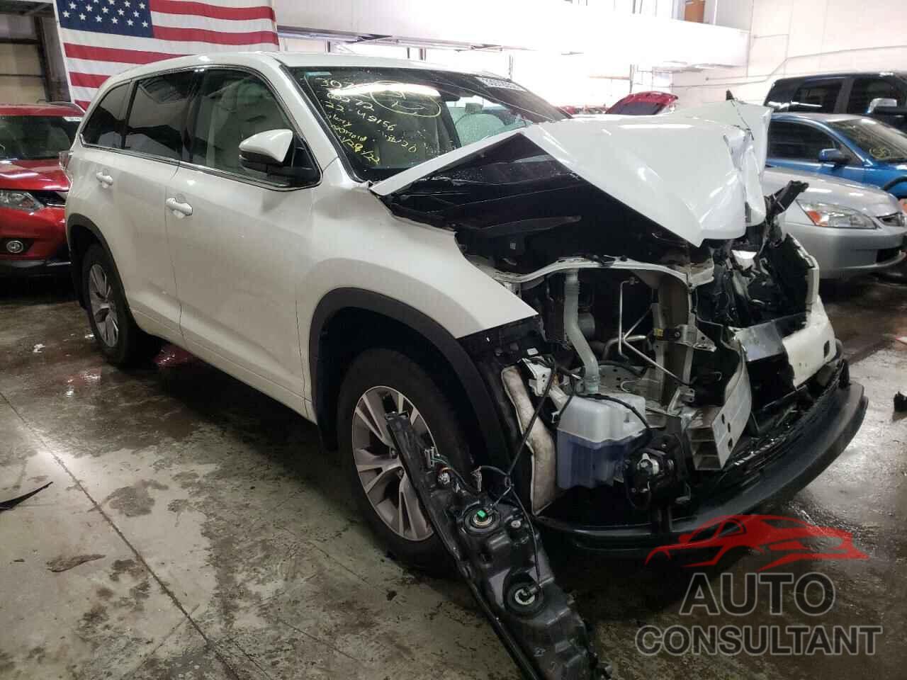 TOYOTA HIGHLANDER 2016 - 5TDBKRFH6GS233361