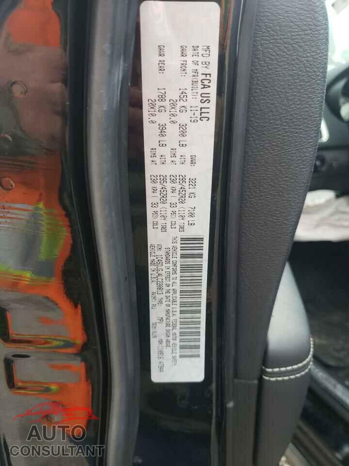 DODGE DURANGO 2020 - 1C4SDJGJ4LC220813