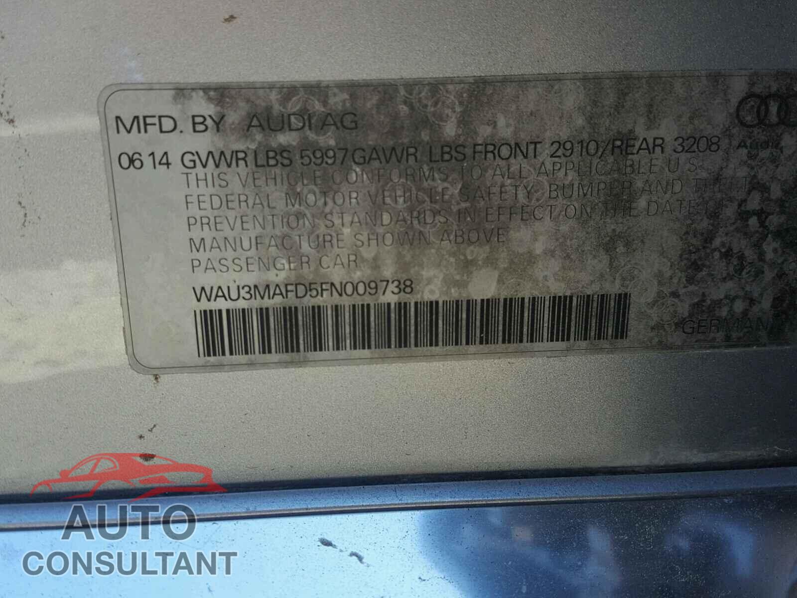 AUDI A8 2015 - WAU3MAFD5FN009738