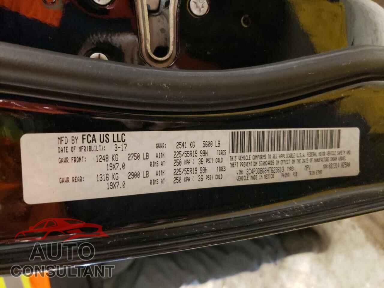 DODGE JOURNEY 2017 - 3C4PDDBG8HT623613
