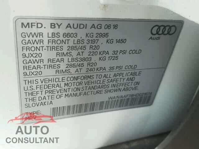 AUDI Q7 2017 - WA1VAAF78HD021674
