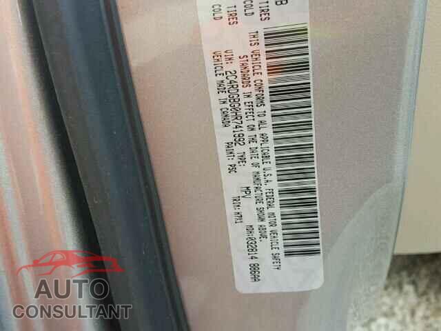 DODGE CARAVAN 2017 - 2C4RDGBG0HR741992