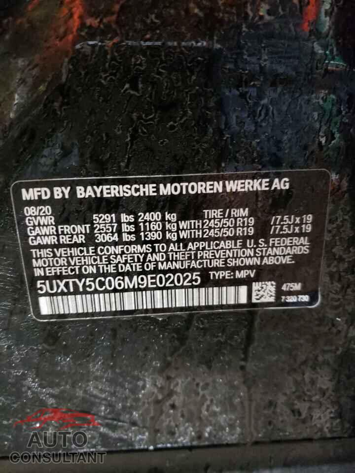 BMW X3 2021 - 5UXTY5C06M9E02025
