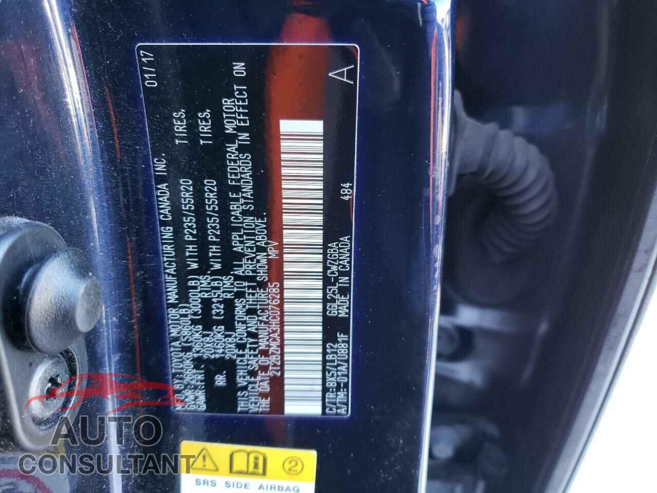 LEXUS RX350 2017 - 2T2BZMCA3HC076285