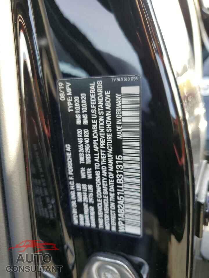 PORSCHE MACAN 2020 - WP1AB2A51LLB31315