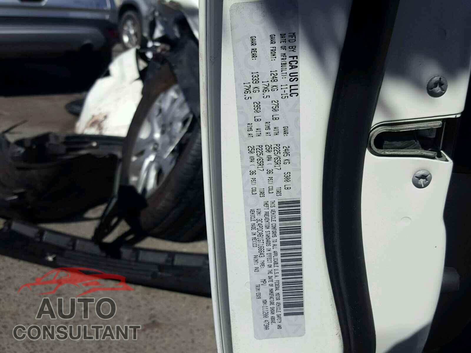 DODGE JOURNEY 2016 - 3C4PDCAB1GT166643