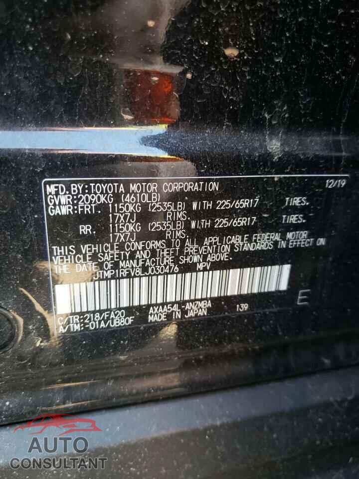 TOYOTA RAV4 2020 - JTMP1RFV8LJ030476