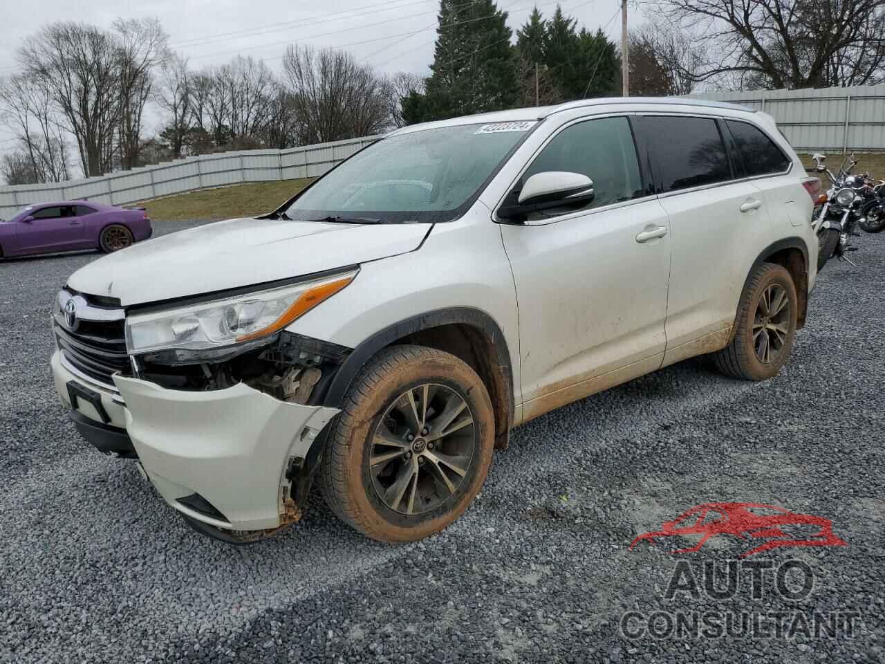 TOYOTA HIGHLANDER 2016 - 5TDJKRFH4GS353459