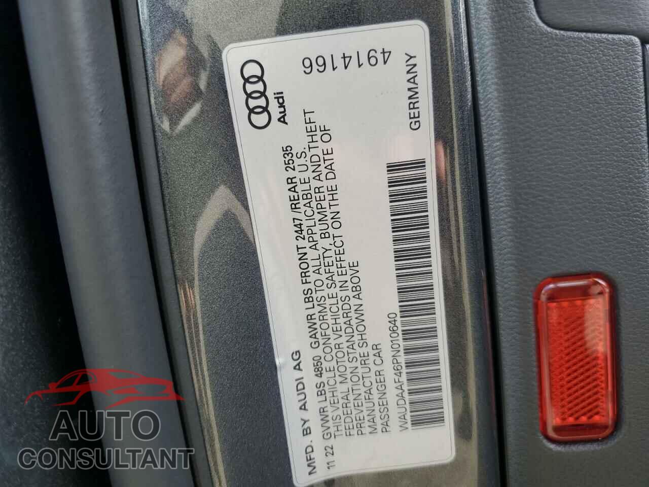 AUDI A4 2023 - WAUDAAF46PN010640