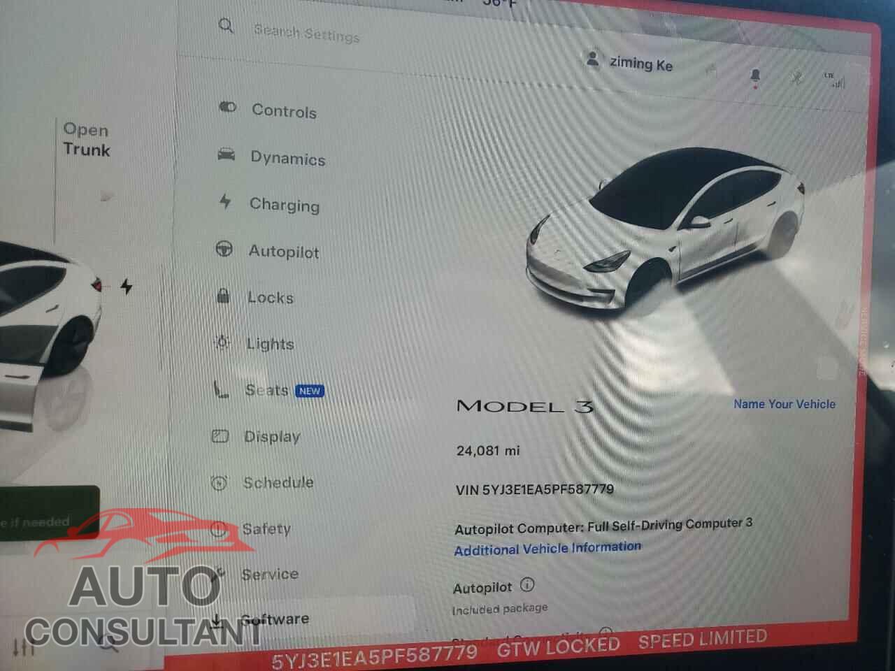 TESLA MODEL 3 2023 - 5YJ3E1EA5PF587779