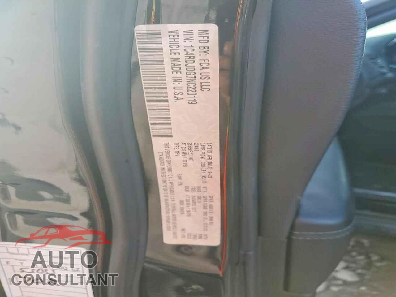 DODGE DURANGO 2022 - 1C4RDJDG7NC220119