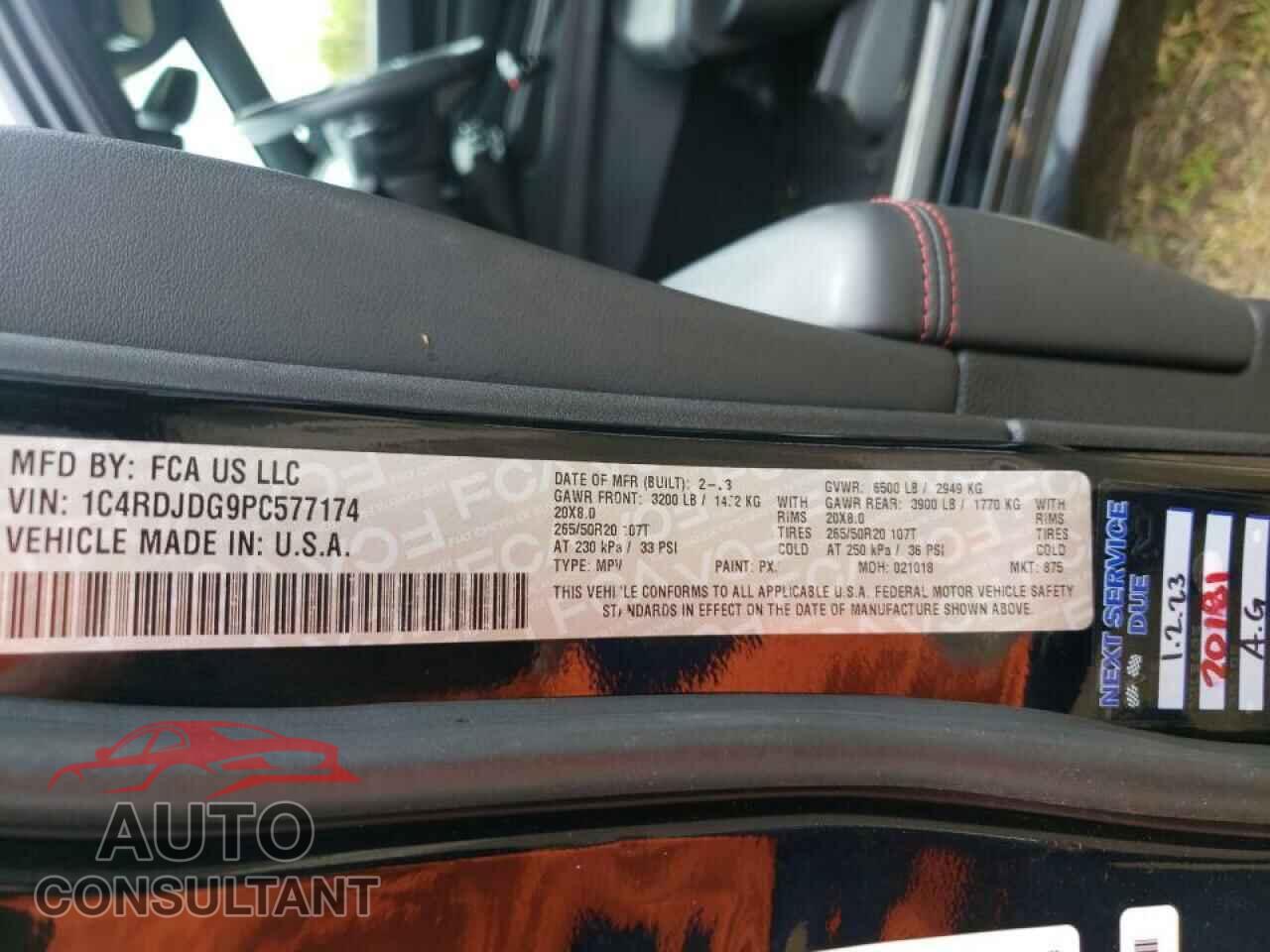 DODGE DURANGO 2023 - 1C4RDJDG9PC577174
