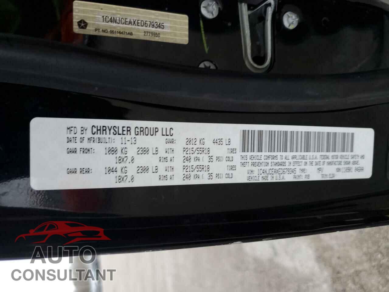 JEEP COMPASS 2014 - 1C4NJCEAXED679345