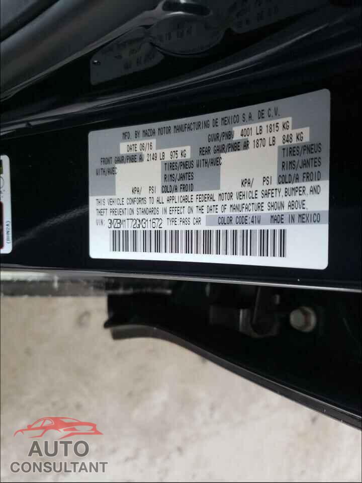 MAZDA 3 2016 - 3MZBM1T72GM311672
