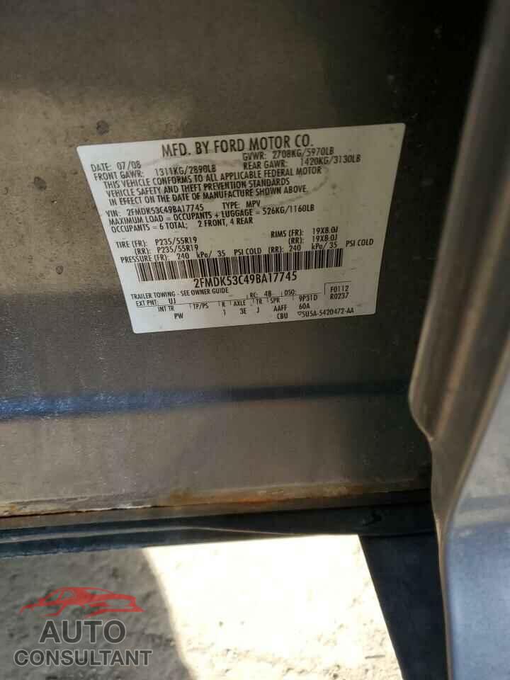 FORD FLEX 2009 - 2FMDK53C49BA17745