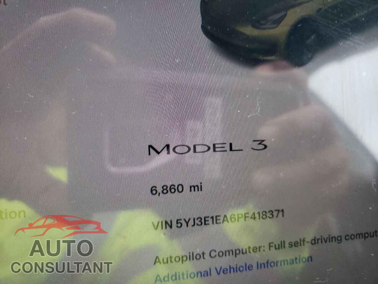 TESLA MODEL 3 2023 - 5YJ3E1EA6PF418371